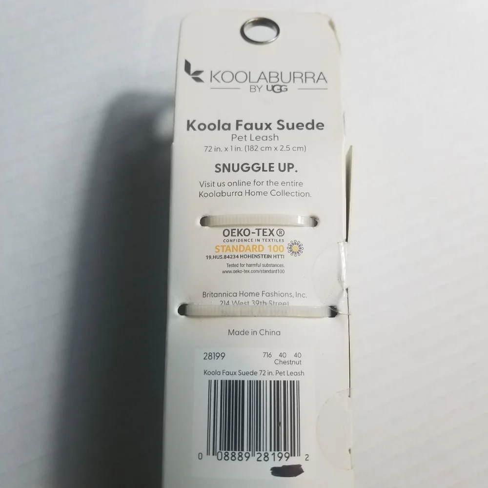 NWT KOOLABURRA BY UGG BROWN WITH WHITE SHERPA KOOLA FAUX SUEDE DOG LEASH